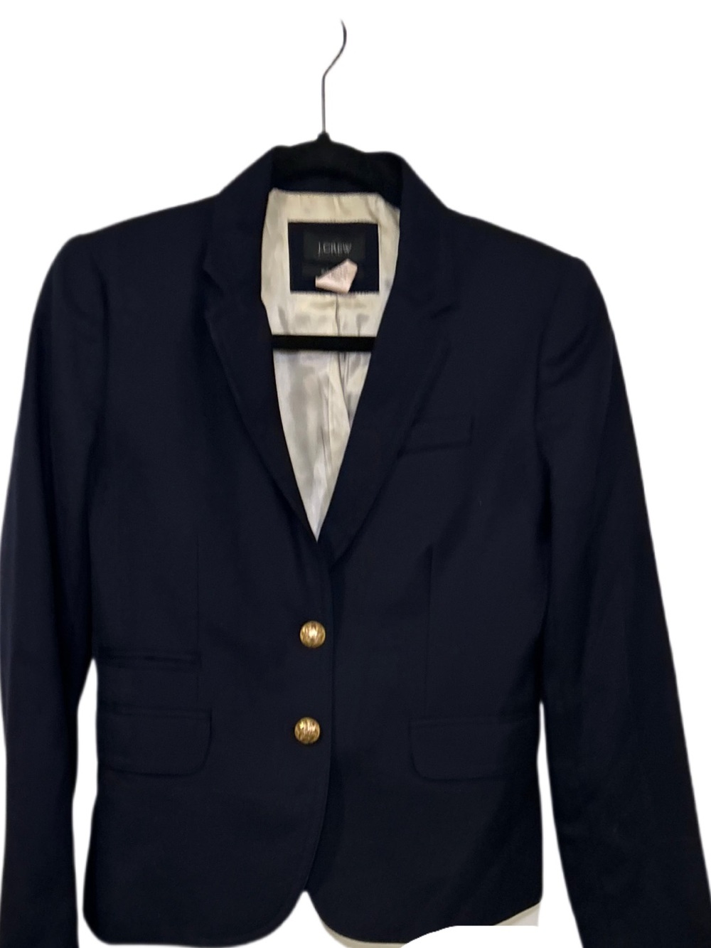 J Crew School Boy Women’s Blazer 98% wool Size 2 navy blue - Picture 9 of 10